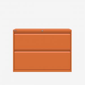 Bisley 1000mm wide Essentials Side Filing Cabinet Bisley Orange 2
