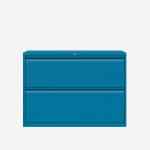 Bisley 1000mm wide Essentials Side Filing Cabinet Azure 2 Drawer