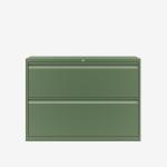 Bisley 1000mm wide Essentials Side Filing Cabinet Olive Green 2 Drawer