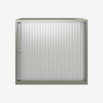 Bisley 800mm wide Essentials Tambour Unit (693mm) (1 shelf) Goose Grey
