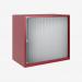 Bisley 800mm wide Essentials Tambour Unit (693mm) (1 shelf) Cardinal Red