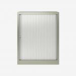 Bisley 800mm wide Essentials Tambour Unit (1000mm) (1 shelf) Goose Grey