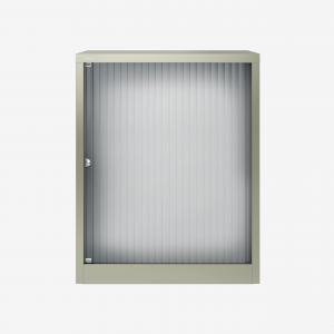 Bisley 800mm wide Essentials Tambour Unit 1070mm 1 shelf Goose Grey