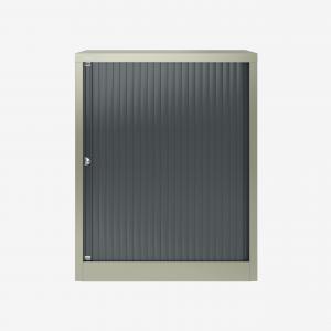 Bisley 800mm wide Essentials Tambour Unit 1070mm 1 shelf Goose Grey