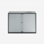 Bisley 1000mm wide Essentials Tambour Unit (693mm) (1 shelf) Anthracite Grey