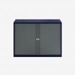 Bisley 1000mm wide Essentials Tambour Unit (693mm) (1 shelf) Oxford Blue