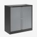 Bisley 1000mm wide Essentials Tambour Unit (1070mm) (1 shelf) Anthracite Grey