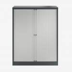 Bisley 1000mm wide Essentials Tambour Unit (1270mm) (2 shelves) Anthracite Grey
