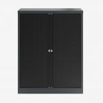 Bisley 1000mm wide Essentials Tambour Unit (1270mm) (2 shelves) Anthracite Grey