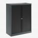 Bisley 1000mm wide Essentials Tambour Unit (1270mm) (2 shelves) Anthracite Grey