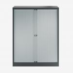 Bisley 1000mm wide Essentials Tambour Unit (1270mm) (2 shelves) Anthracite Grey