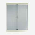 Bisley 1000mm wide Essentials Tambour Unit (1270mm) (2 shelves) Chalk