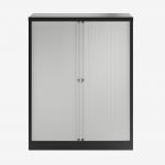 Bisley 1000mm wide Essentials Tambour Unit (1270mm) (2 shelves) Black