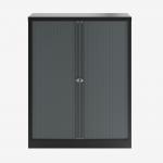 Bisley 1000mm wide Essentials Tambour Unit (1270mm) (2 shelves) Black