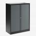 Bisley 1000mm wide Essentials Tambour Unit (1270mm) (2 shelves) Black