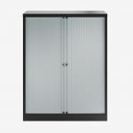 Bisley 1000mm wide Essentials Tambour Unit (1270mm) (2 shelves) Black