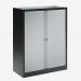 Bisley 1000mm wide Essentials Tambour Unit (1270mm) (2 shelves) Black