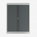 Bisley 1000mm wide Essentials Tambour Unit (1270mm) (2 shelves) Goose Grey