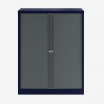 Bisley 1000mm wide Essentials Tambour Unit (1270mm) (2 shelves) Oxford Blue