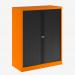 Bisley 1000mm wide Essentials Tambour Unit (1270mm) (2 shelves) Bisley Orange