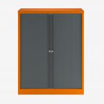 Bisley 1000mm wide Essentials Tambour Unit (1270mm) (2 shelves) Bisley Orange