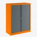 Bisley 1000mm wide Essentials Tambour Unit (1270mm) (2 shelves) Bisley Orange