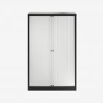 Bisley 1000mm wide Essentials Tambour Unit (1570mm) (3 shelves) Black