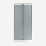 Bisley 1000mm wide Essentials Tambour Unit (1970mm) (4 shelves) Chalk