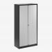 Bisley 1000mm wide Essentials Tambour Unit (1970mm) (4 shelves) Black