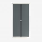 Bisley 1000mm wide Essentials Tambour Unit (2270mm) (5 shelves) Chalk