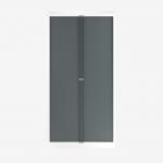 Bisley 1000mm wide Essentials Tambour Unit (2270mm) (5 shelves) Traffic White