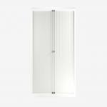Bisley 1000mm wide Essentials Tambour Unit (2270mm) (5 shelves) Traffic White