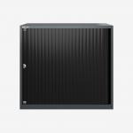 Bisley 800mm wide Essentials Tambour Unit (718mm) (1 shelf) Anthracite Grey