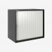 Bisley 800mm wide Essentials Tambour Unit (718mm) (1 shelf) Black