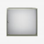 Bisley 800mm wide Essentials Tambour Unit (718mm) (1 shelf) Goose Grey