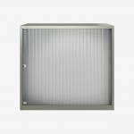Bisley 800mm wide Essentials Tambour Unit (718mm) (1 shelf) Goose Grey