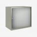 Bisley 800mm wide Essentials Tambour Unit (718mm) (1 shelf) Goose Grey