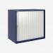 Bisley 800mm wide Essentials Tambour Unit (718mm) (1 shelf) Oxford Blue