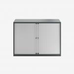Bisley 1000mm wide Essentials Tambour Unit (718mm) (1 shelf) Anthracite Grey