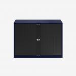 Bisley 1000mm wide Essentials Tambour Unit (718mm) (1 shelf) Oxford Blue