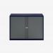 Bisley 1000mm wide Essentials Tambour Unit (718mm) (1 shelf) Oxford Blue