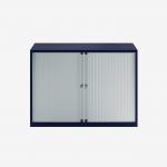 Bisley 1000mm wide Essentials Tambour Unit (718mm) (1 shelf) Oxford Blue