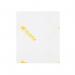 In this picture, you can see a pack of 50 yellow disposable microfiber cloths from Robert Scott. The cloths are made of microfiber material and are perfect for cleaning a variety of surfaces.