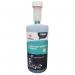 This picture shows a bottle of Selden Window Cleaning Glass Cleaner, with a blue and white label. The liquid inside is clear and there is a spray nozzle on the top. The background is a white counter top.