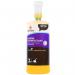 This photo shows a 1L bottle of Selden Disinfectant that has a bright yellow label with the words V-MIX LEMON DISINFECTANT CLEANER on it. The cleaner is in liquid form and has a refreshing lemon scent. The bottle has a convenient spray nozzle for easy application.