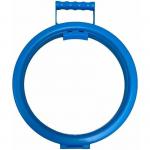 The picture shows a sleek black plastic bag hoop, designed to securely hold and support grocery sacks. It features a simple, unbranded design and a sturdy construction, making it a reliable choice for organizing and carrying your bags.
