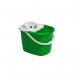 Purely Smile Plastic Mop Bucket with Wringer 15L Green 46PMB3