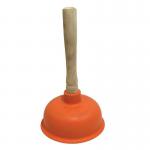 This picture shows a professional-grade Hillbrush Washroom Systems FORCE CUPSSINK PLUNGER 5 (PL21) 62SPL5. The plunger has a sturdy handle and a large, flexible cup for maximum plunging power. The bright, sleek design exudes durability and reliability for any restroom maintenance needs.