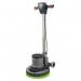 This photo showcases two Numatic Hurricane HFM 1515G vacuum cleaners, with low speeds of 150rpm. The sleek design and bright color instantly catch the eye, while the large wheels and handle make for easy maneuvering. The clear dust bags and power cord add practical features to these efficient cleaners.