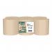 The picture shows 6 rolls of Blake & White hand towel rolls. They are 2ply and made of unbleached material, giving them a pure and natural appearance. Each roll has a length of 124m and is centrefeed, making it easy to dispense. The packaging is labeled PK1213.